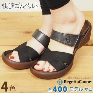 リゲッタ カヌー レディース サンダル ウェッジソール 5cm ゴムベルト