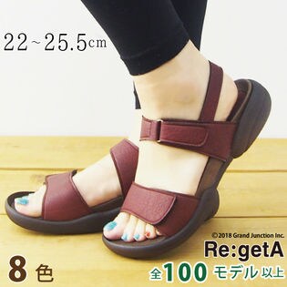 リゲッタ グミサンダル レディース ストラップ R279 レッドブラウン 赤茶