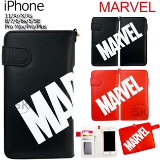 Iphoneケース 手帳型 鏡付き スマホカバー マーベル ブラックとレッドの2色を税込 送料込でお試し サンプル百貨店 Salon De Kobe