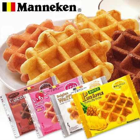 18日まで！マネケンベルギーワッフル13箱セットまとめ売り マネケン newベルギーワッフル詰め合わせ 60個 （プレーン18個、ココア