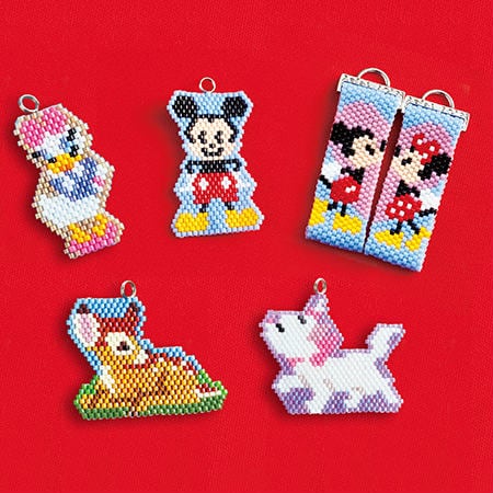 ディズニーのビーズモチーフ&ストラップ シェイプド・ペヨーテステッチで作るディズニーのビーズモチーフ