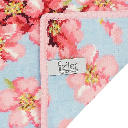 フェイラーハンドタオル桜柄2色セット Fe 0333 Fe 0334 ピンク ブルーを税込 送料込でお試し サンプル百貨店 Feiler