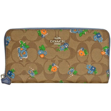 COACH レザー ラウンドファスナー長財布 / F56496 / ライトブラウン