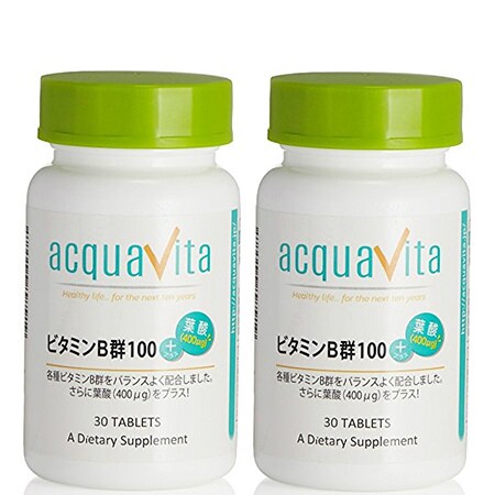 acquavita（アクアヴィータ）ビタミンB群100+葉酸（400μg）×2個セット ...