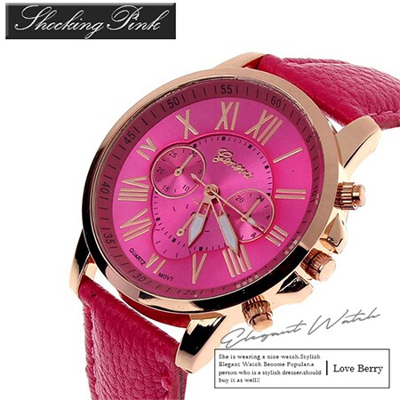 太ベルト11カラー腕時計 / MC0013103 / ショッキングピンク / Fを税込  