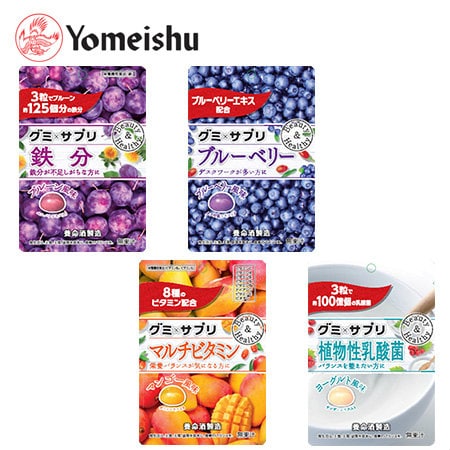 グミ サプリ 鉄分 ブルーベリー マルチビタミン 植物性乳酸菌を税込 送料込でお試し サンプル百貨店 養命酒製造株式会社
