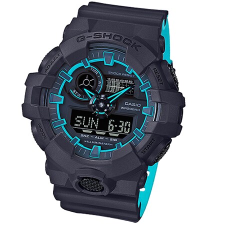 【極美品】CASIO　G-SHOCK　GA-700SE ネオンカラー G-SHOCK アナデジネオンカラー / GA-700SE-1A2 / ブラックグレー