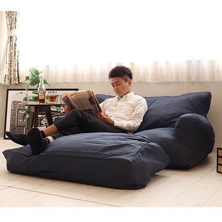 リブレスト】圧縮ウレタンソファ 2P ネイビーを税込・送料込でお試し