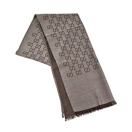 GUCCI GGロゴマフラー　ストール　ショール　リバーシブル グッチ マフラー/ストール メンズ レディース GG リバーシブル ダーク