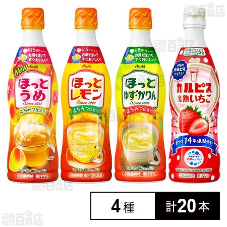 希釈用ドリンク 4種セット ほっとうめ／完熟いちご／ほっとレモン