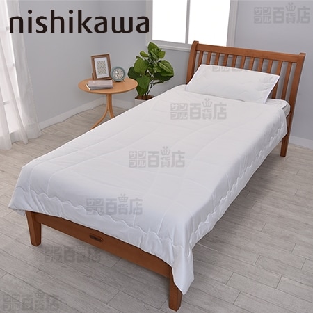 [ホワイト] 西川/やわらかニット生地使用 とろふわケット (約140×190cm)