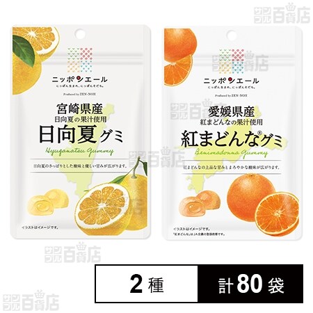 グミ様確認用 宮崎県産日向夏グミ 40g / 愛媛県産紅まどんなグミ 40gを税込・送料込
