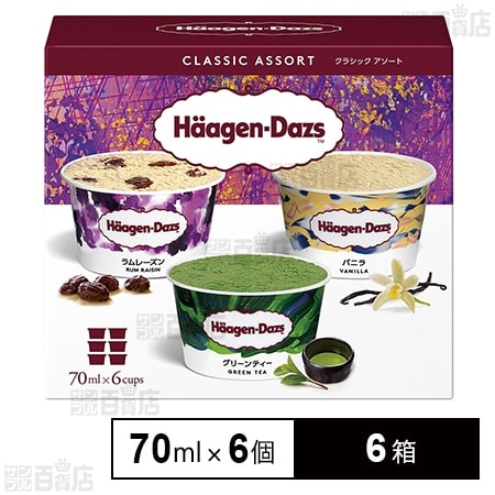 [冷凍]ハーゲンダッツ アソートボックス クラシック アソート (70ml×6個)×6箱