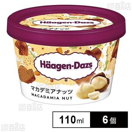 [冷凍]ハーゲンダッツ ミニカップ マカデミアナッツ 110ml×6個