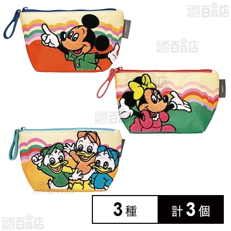 ZFP1 フラットポーチ レトロ ミッキー / ミニーマウス / ヒューイ