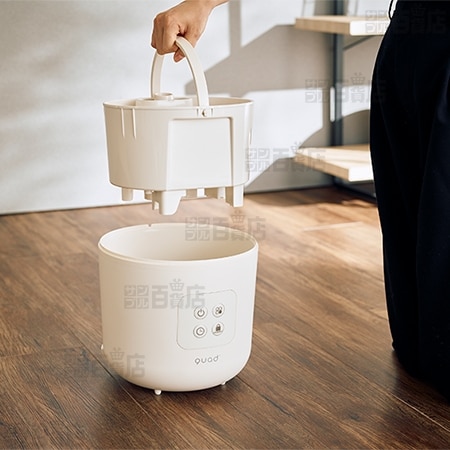ホワイト／約2.5L】QUADS(クワッズ)/スチーム加湿器「スチームス