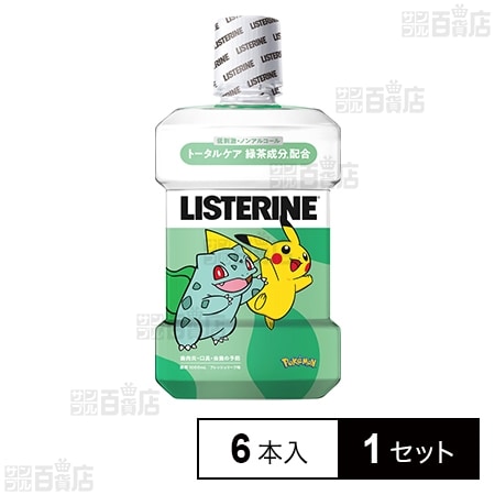 【医薬部外品】 薬用リステリン トータルケアグリーンティー キャラデザインボトルセット 1000ml×6本入