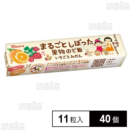 まるごと果物のど飴 いちごとみかん 11粒入