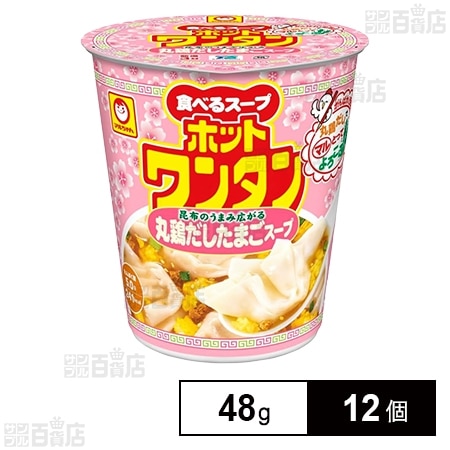 マルちゃん がんばれ！受験生 ホットワンタン 丸鶏だしたまごスープ 48g