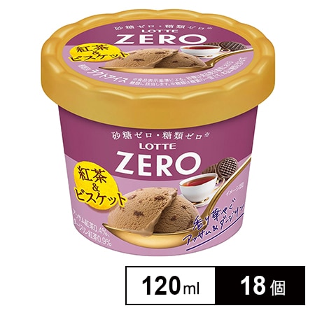 [冷凍]ロッテ ZEROミニカップ紅茶＆ビスケット 120ml×18個