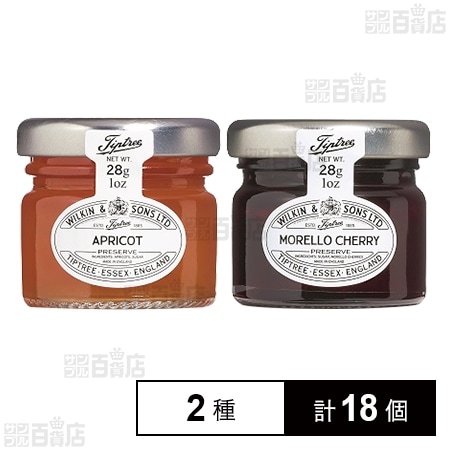 チップトリー ミニジャム 2種セット(アプリコット 28g / モレロチェリー 28g)