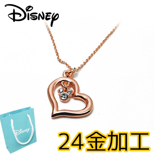 24金加工【ハート 第二のダイヤモンド スワロフスキー ネックレス 
