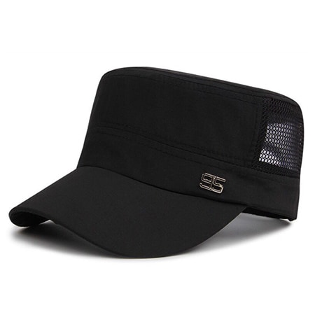 【ブラック】速乾性・通気性抜群！ メッシュ ワークキャップ 男女兼用 サイズ調整可