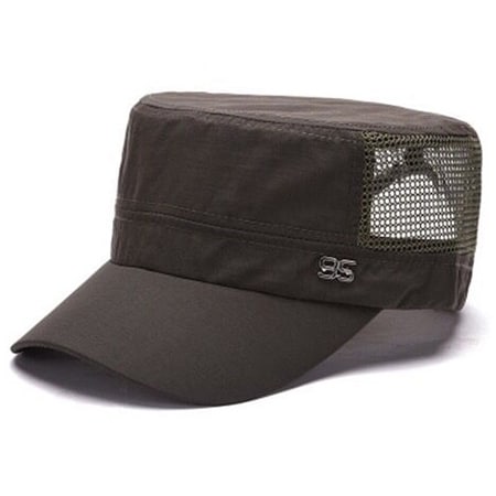 【オリーブ】速乾性・通気性抜群！ メッシュ ワークキャップ 男女兼用 サイズ調整可