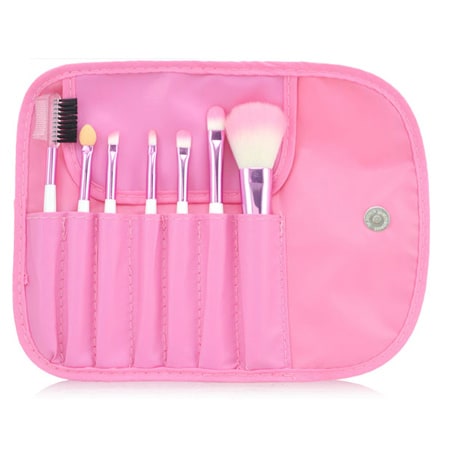 【7本入り／ピンク】メイクブラシセット