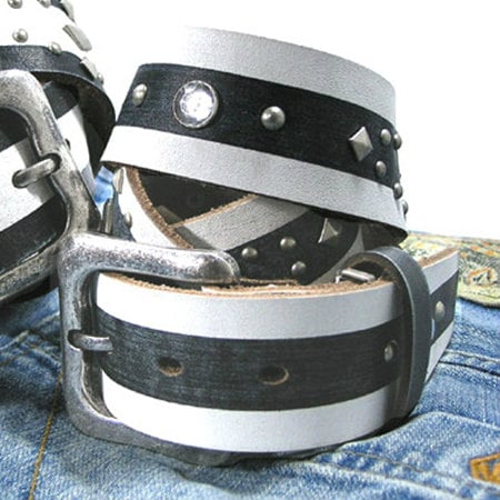 【TG-06BK】ヴィンテージ本革スタッズベルト