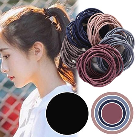 【ブラック×ランダム】毎日使いに最適♪ヘアゴム200本セット