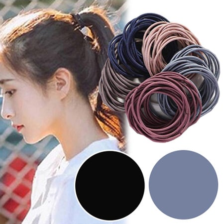 【ブラック×ブルー】毎日使いに最適♪ヘアゴム200本セット