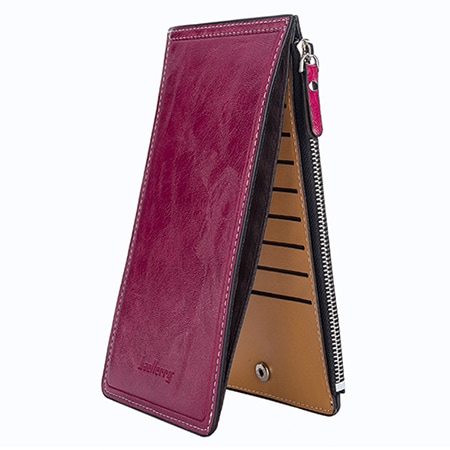 【パープル】大容量カード入れ財布