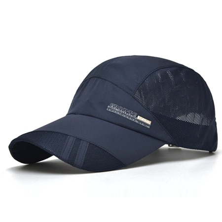 【ネイビー】通気性抜群スポーツキャップ