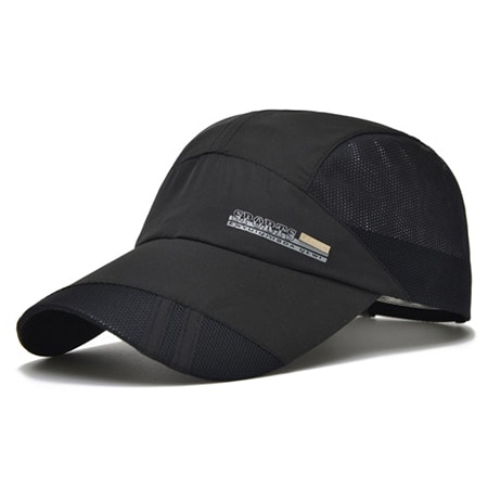 【ブラック】通気性抜群スポーツキャップ