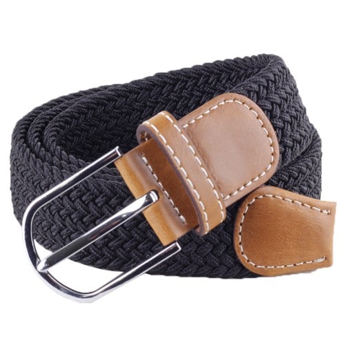 【ブラック】ゴムメッシュベルト  無段階 伸びる ストレッチ ゴムベルトメッシュ 男女兼用