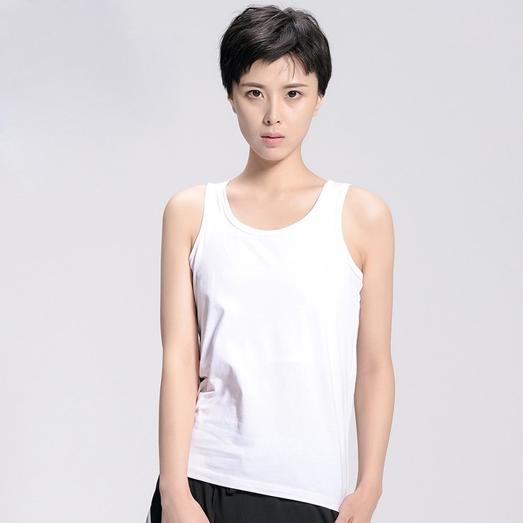 【ホワイト・M】タンクトップ 胸つぶし ナベシャツ 男装 インナー