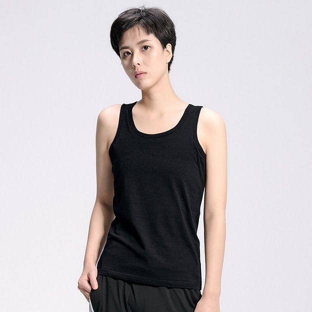 【ブラック・5XL】タンクトップ 胸つぶし ナベシャツ 男装 インナー