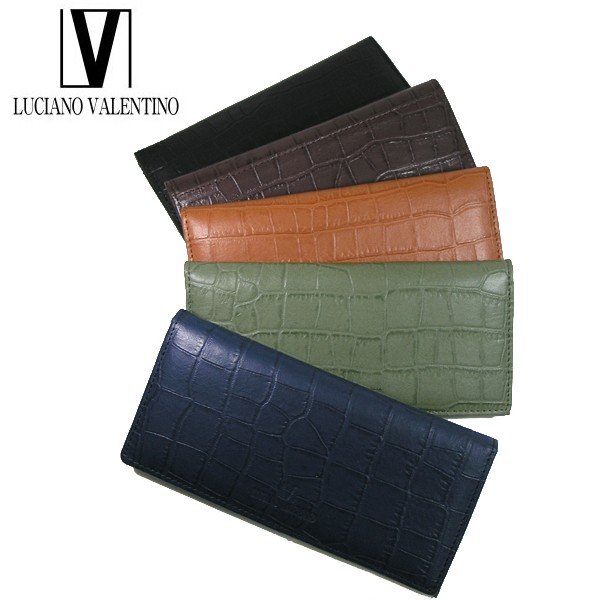 【ブラウン】ルチアーノバレンチ 本革長財布ノLUV-4001