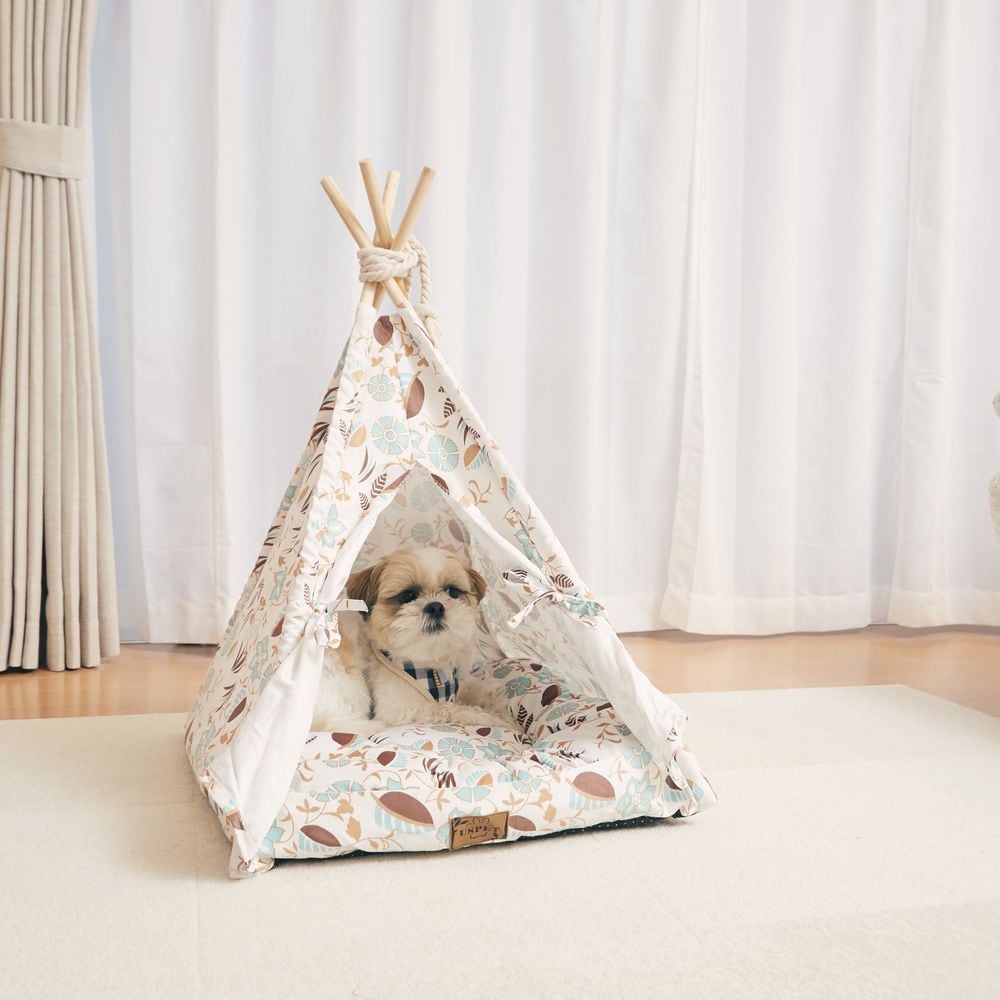 【スクエア×ホワイト】ペットティピーテント（Pet Tipi tent）