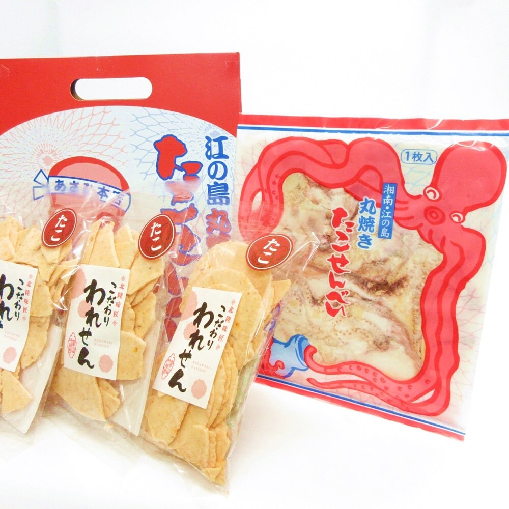 江ノ島名物 大判 たこせんべい 1枚入7袋 箱入 こだわり たこ われせん 85gx3 煎餅を税込 送料込でお試し サンプル百貨店 有限会社エスケーアイ