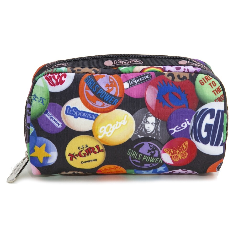LeSportsac×X-girl]ポーチ RECTANGULAR COSMETIC ブラック系を税込 