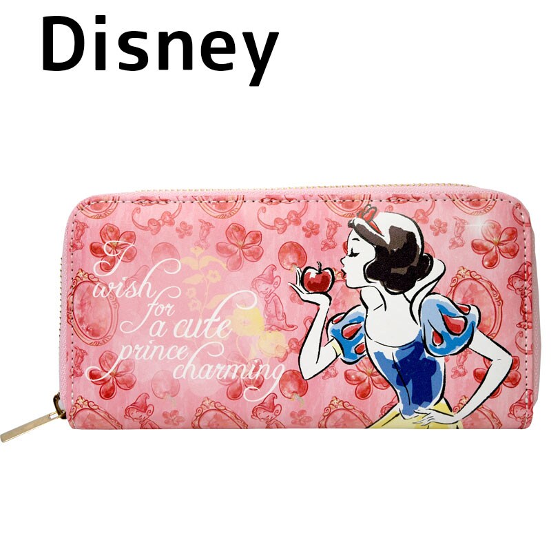 白雪姫 プリンセス キッズ レディース 長財布 ラウンドジップ式 ディズニー 強化プリントがされた ディズニープリンセスのラウンドジップ財布 大人からお子様までok