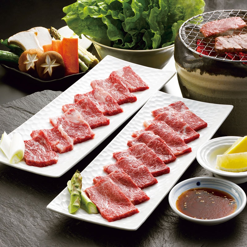 【計350g】宮崎牛5等級焼肉（もも肉200g・ばら肉150g）