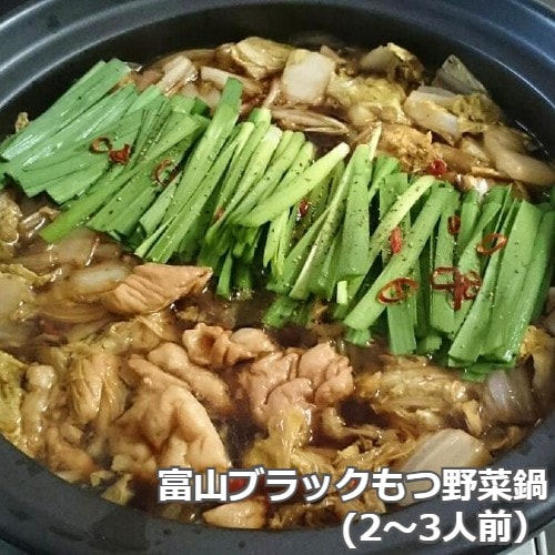 【富山】麺家いろは監修 富山ブラックもつ野菜鍋セット 〆らーめん入(2-3人前)