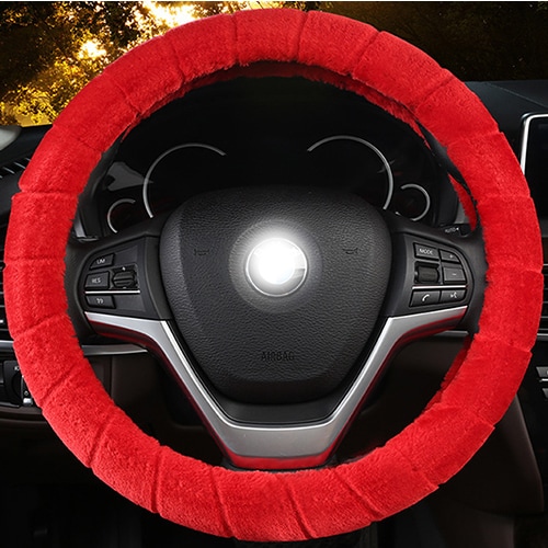 あったかもふもふハンドルカバー【レッド】