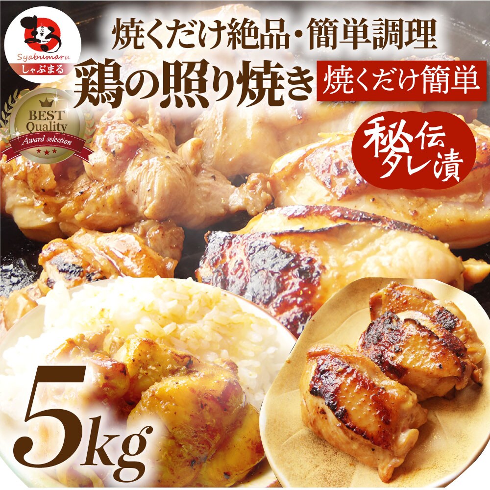 5kg 鶏の照り焼き メガ盛り 焼くだけ簡単 秘伝のタレに漬け込んだ鶏の照り焼き 世界的に 500g×10 ギフト