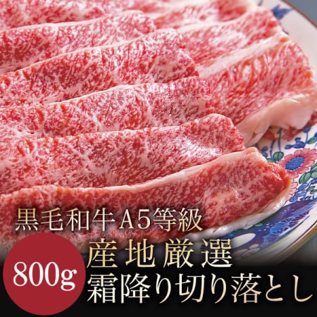 【800g(400g×2パック)】A5等級 黒毛和牛 切り落とし