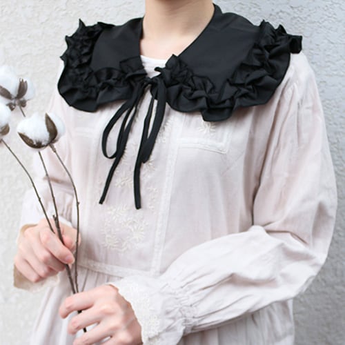 ［ブラック］ビッグつけ襟