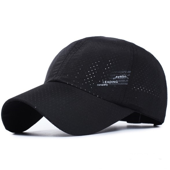 【ブラック】ランニング キャップ トレラン マラソン キャップ 帽子 メッシュ スポーツ